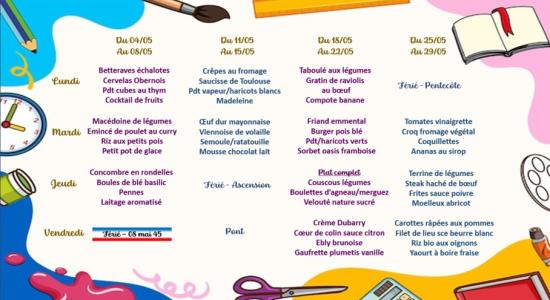Menu scolaire