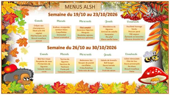 Menu scolaire